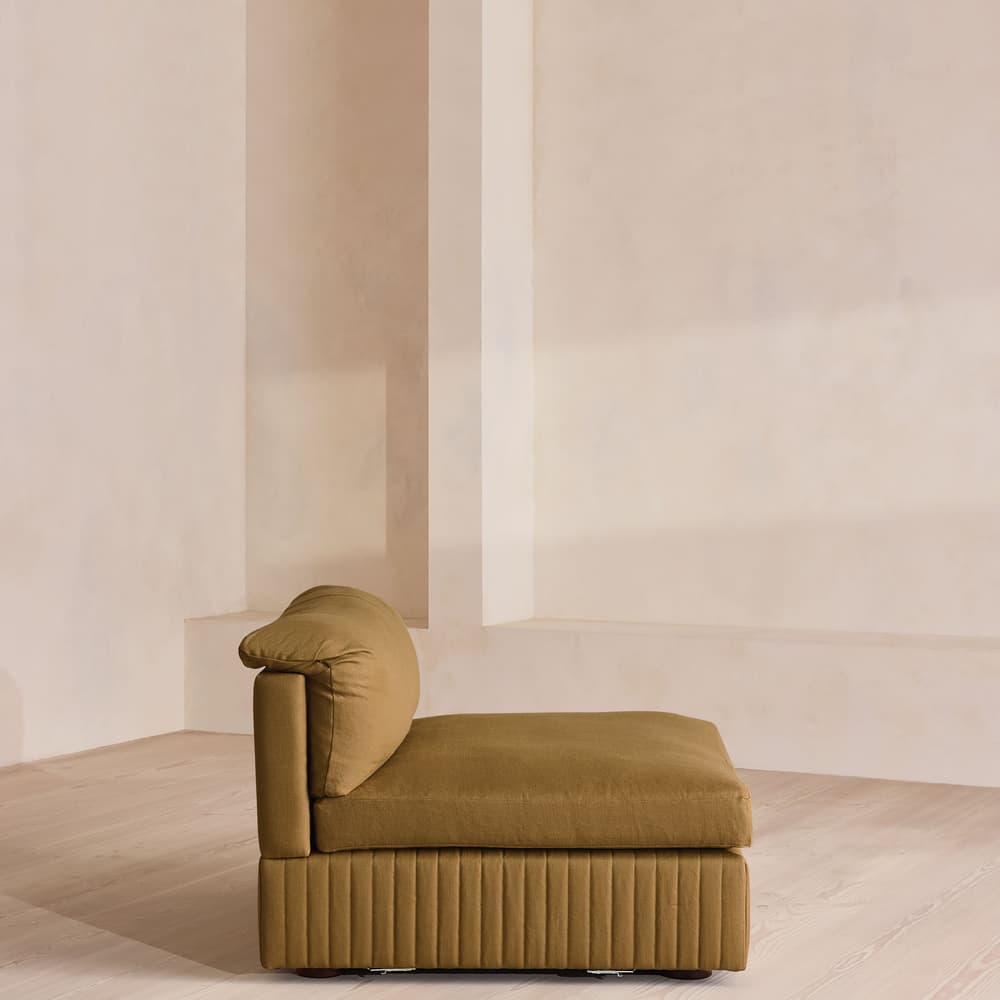 Oona Sectional Sofa - Right Arm Module - Linen - Ochre - US - Image 3