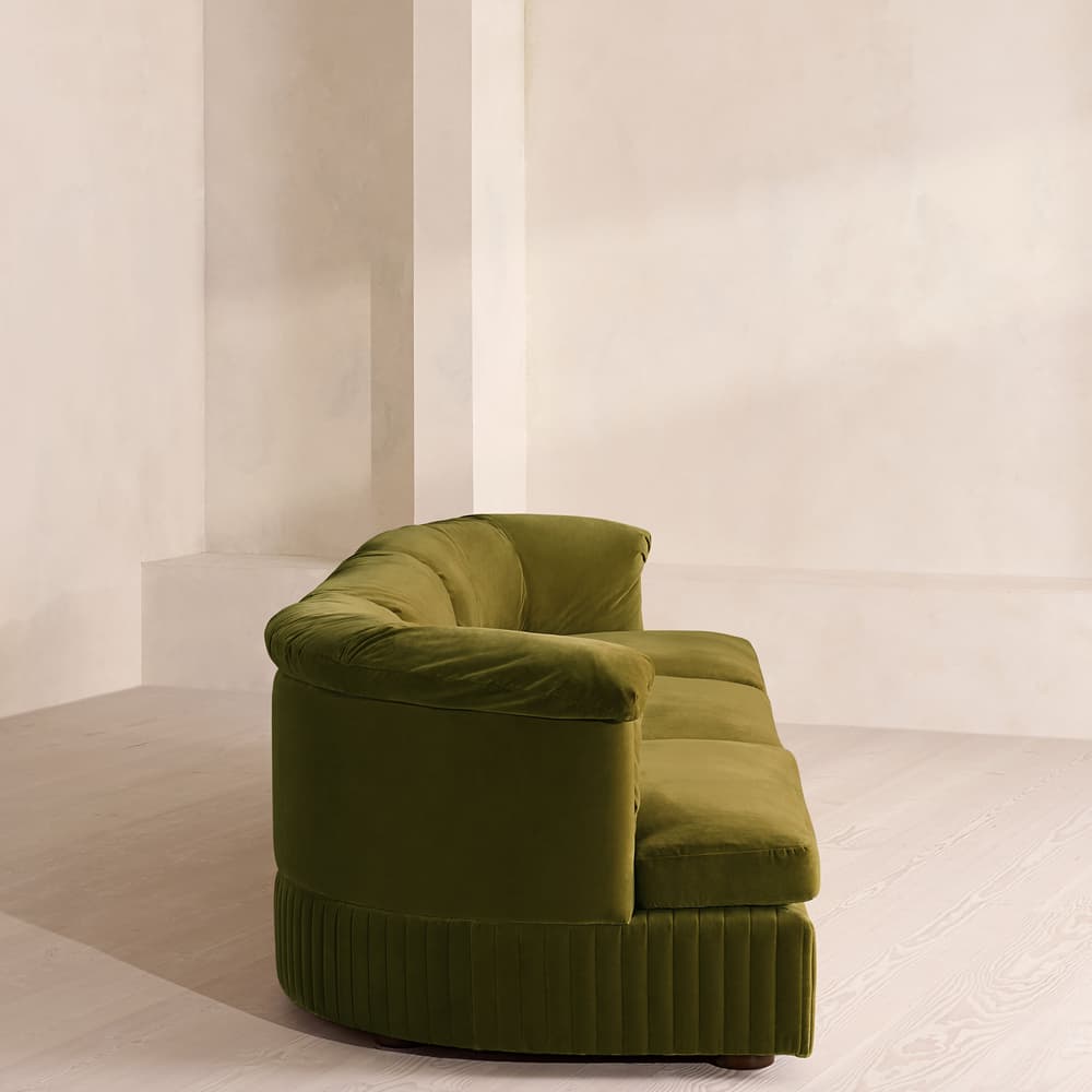 Oona Modular Sofa - Four Seater - Velvet Olive UK - Images - Image 3