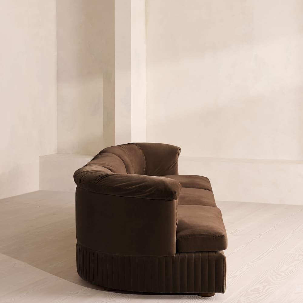 Oona Modular Sofa - Four Seater - Velvet - Chocolate UK - Images - Image 3