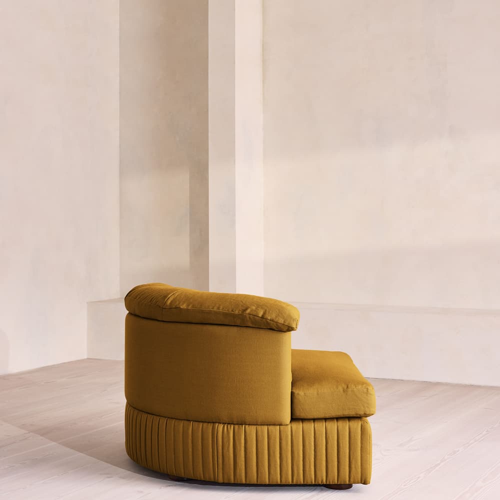 Oona Sectional Sofa - Left Arm Module - Linen - Turmeric - US - Image 3