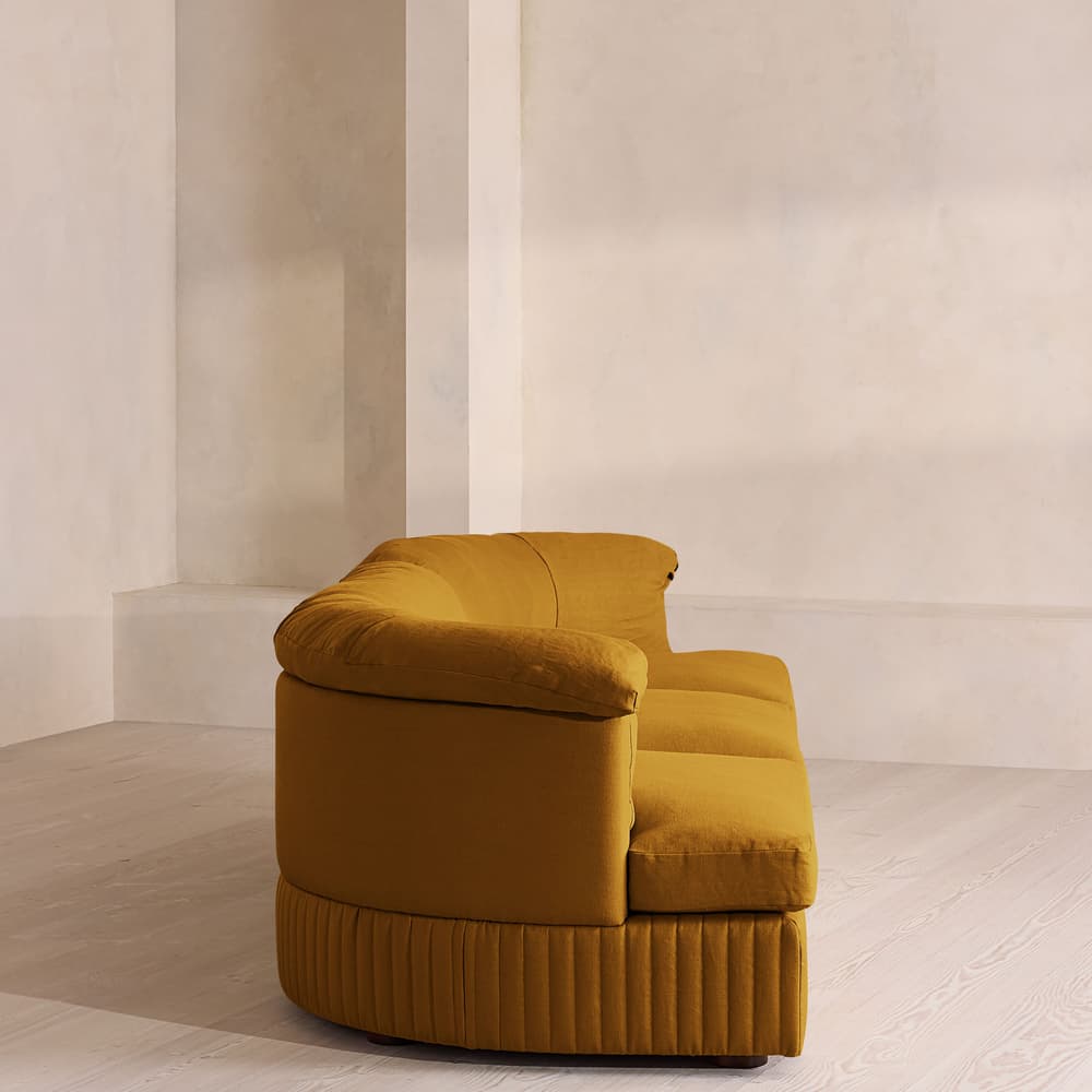 Oona Deep Sit Modular Sofa - Four Seater - Linen - Turmeric - UK - Images - Image 3