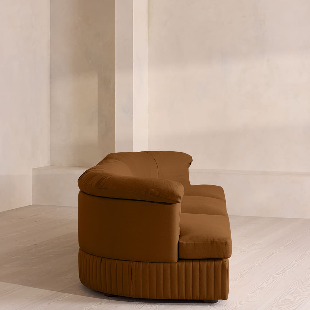 Oona Deep Sit Modular Sofa - Four Seater - Linen - Terracotta - UK - Images - Image 3