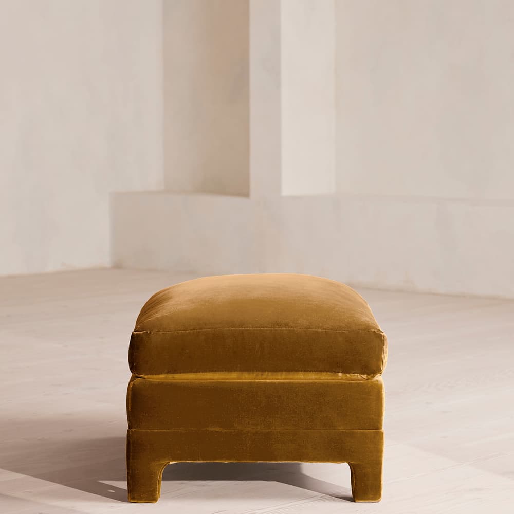 Ashford Ottoman - Velvet - Mustard - Images - Image 3