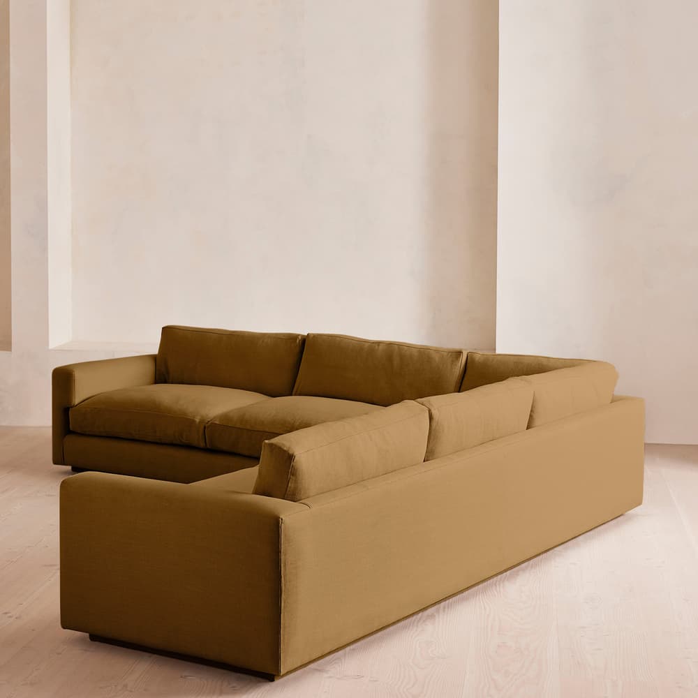 Mossley Corner Sofa - Linen - Ochre - Images - Image 3
