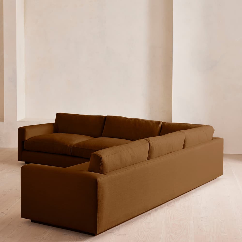 Mossley Corner Sofa - Linen - Terracotta - US - Images - Image 3