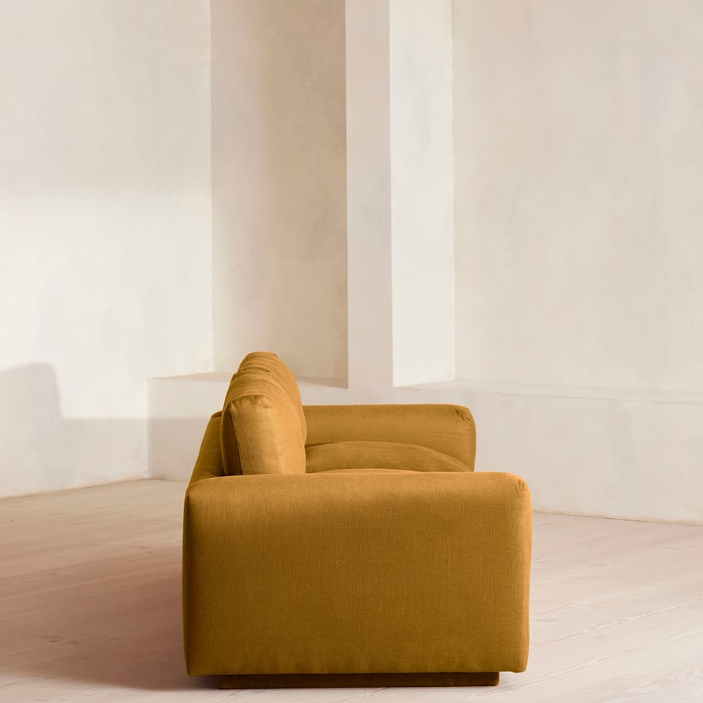 Mossley Three Seater Sofa - Linen - Turmeric - UK - Images - Image 3