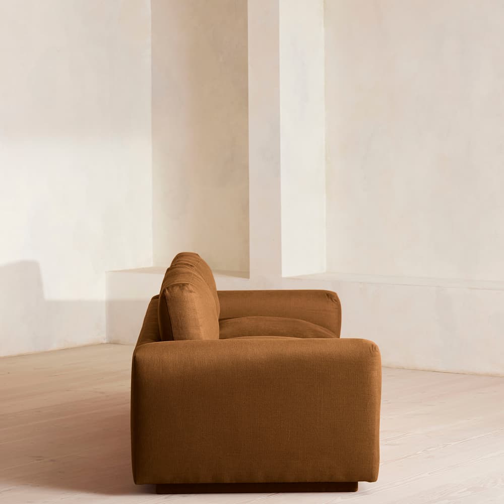 Mossley Three Seater Sofa - Linen - Terracotta - US - Images - Image 3