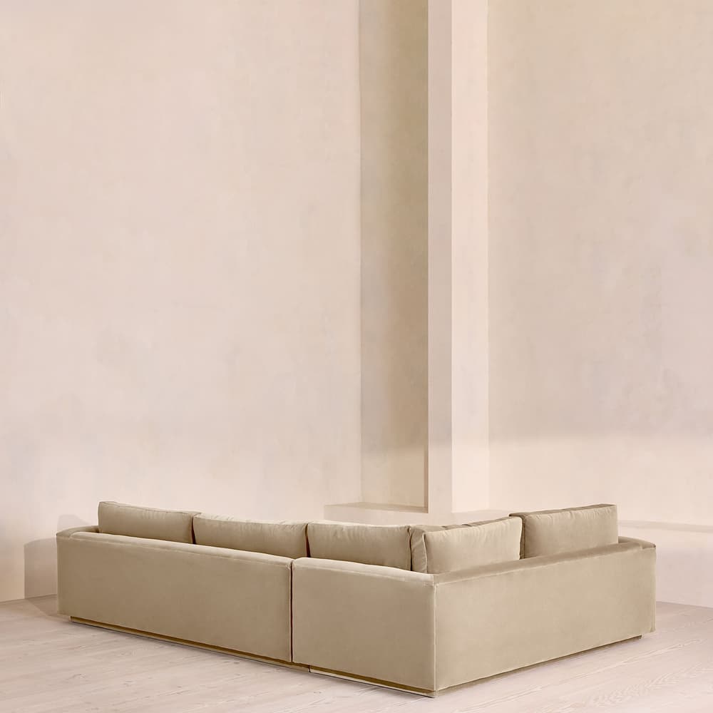 Mossley Right L-Shape Sofa - Velvet - Oyster - US - Images - Image 3
