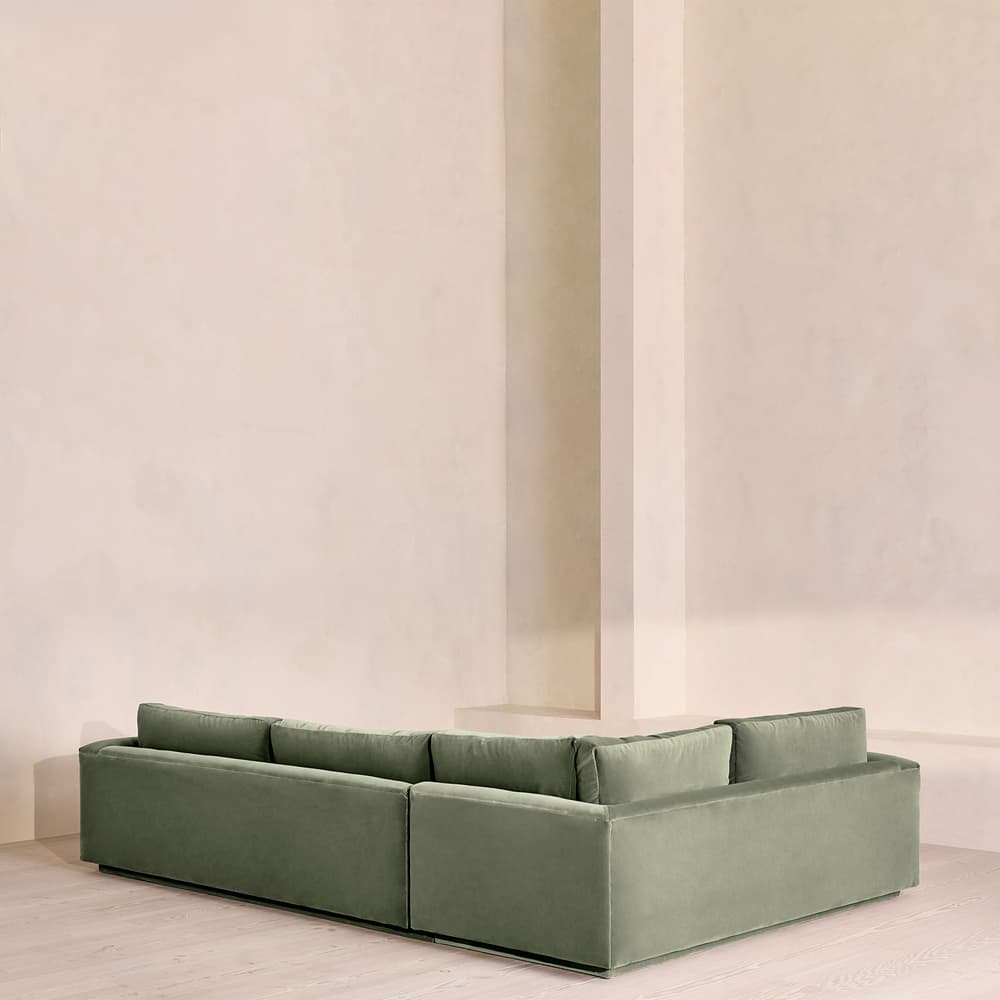 Mossley Right L-Shape Sofa - Velvet - Seafoam - US - Images - Image 3