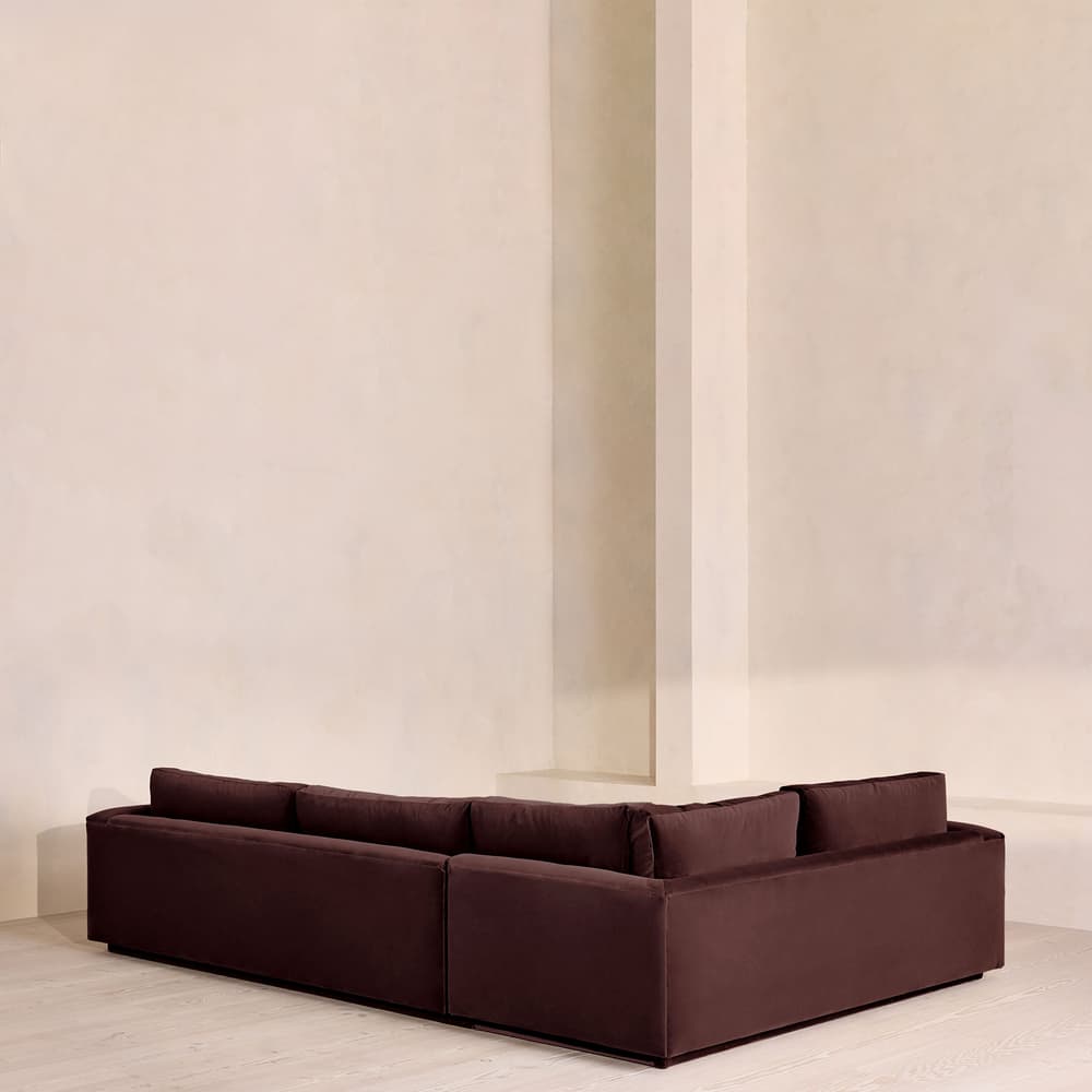 Mossley Right L-Shape Sofa - Velvet - Aubergine - US - Images - Image 3