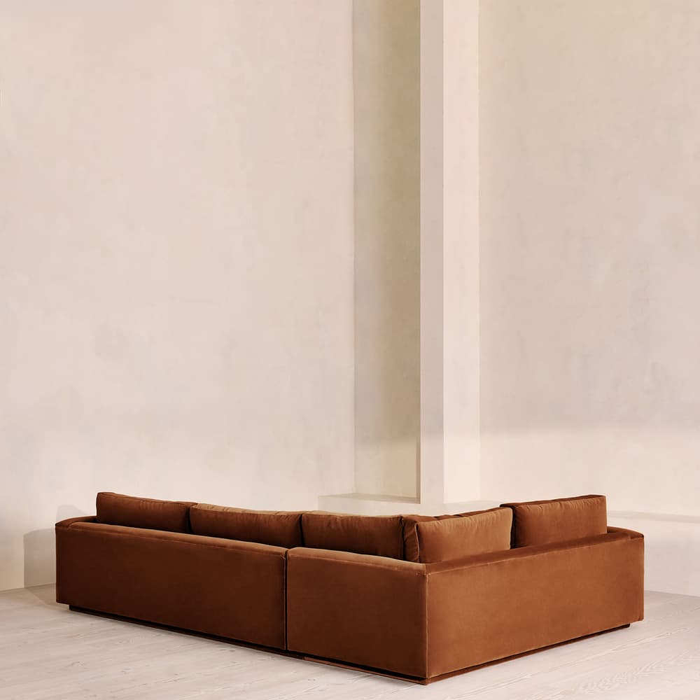 Mossley Right L-Shape Sofa - Velvet - Cinnamon - US - Images - Image 3