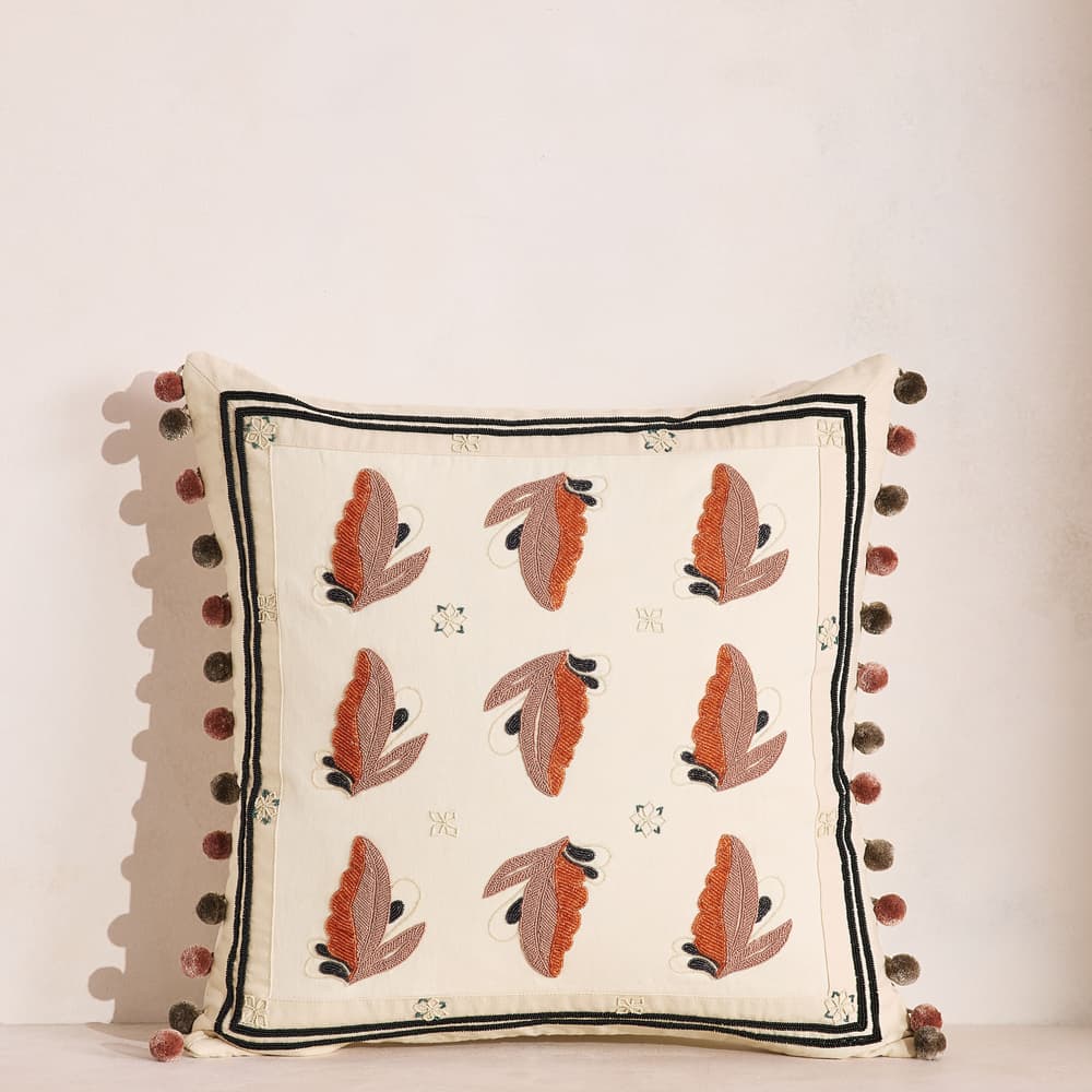 Arthur Square Cushion - Cream - Listing - Image 3