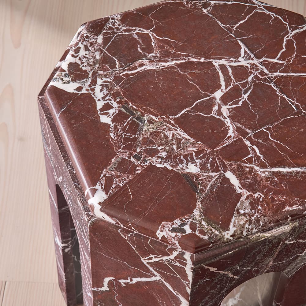 Fitz Side Table - Rosso Levanto Marble - Images - Image 3