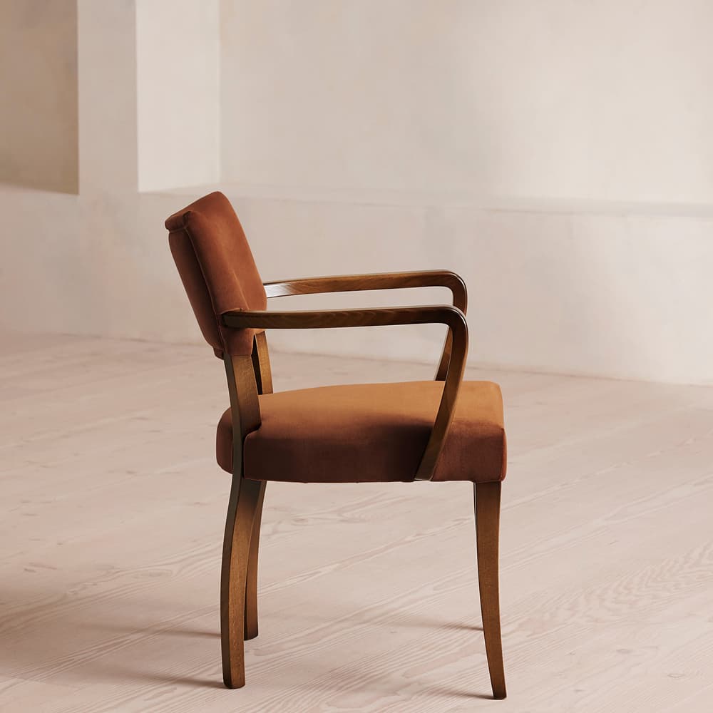 Molina Dining Armchair - Velvet - Cinnamon - UK - Images - Image 3