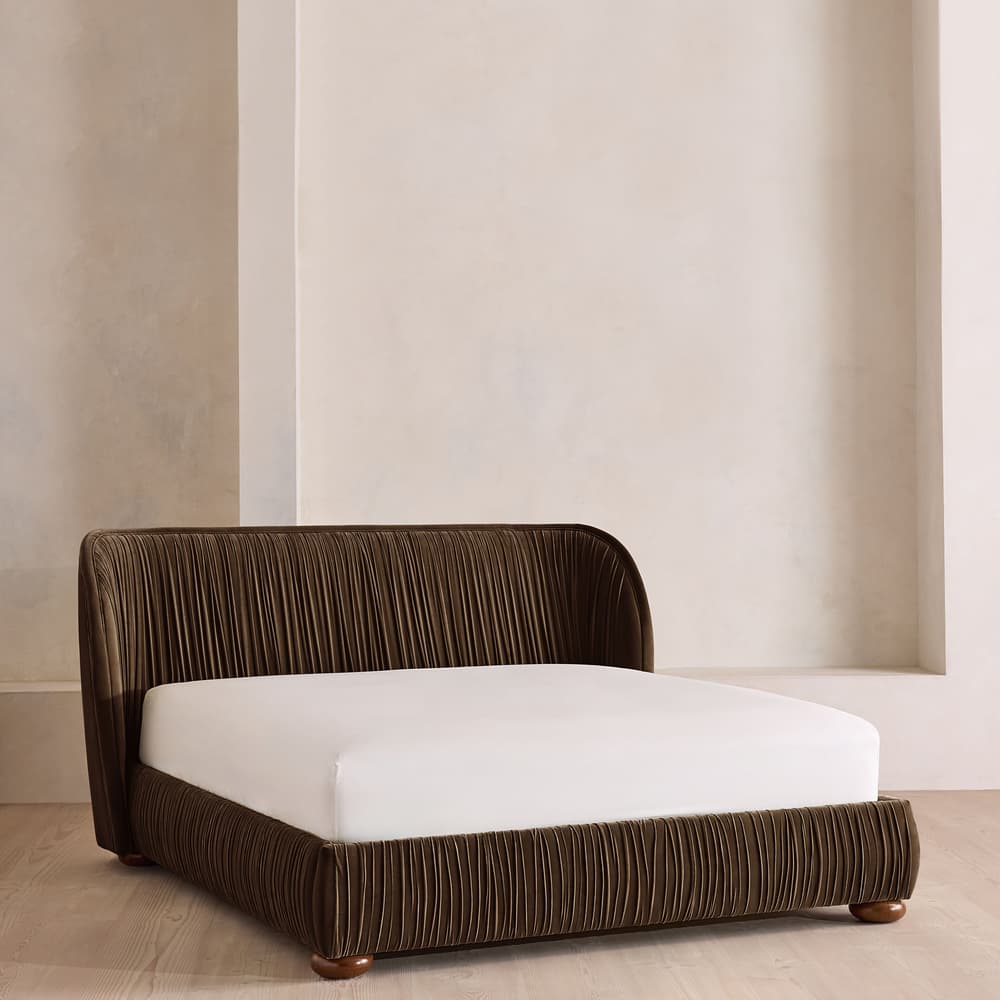 Blair Bed - King - Velvet - Chocolate - UK - Listing - Image 3