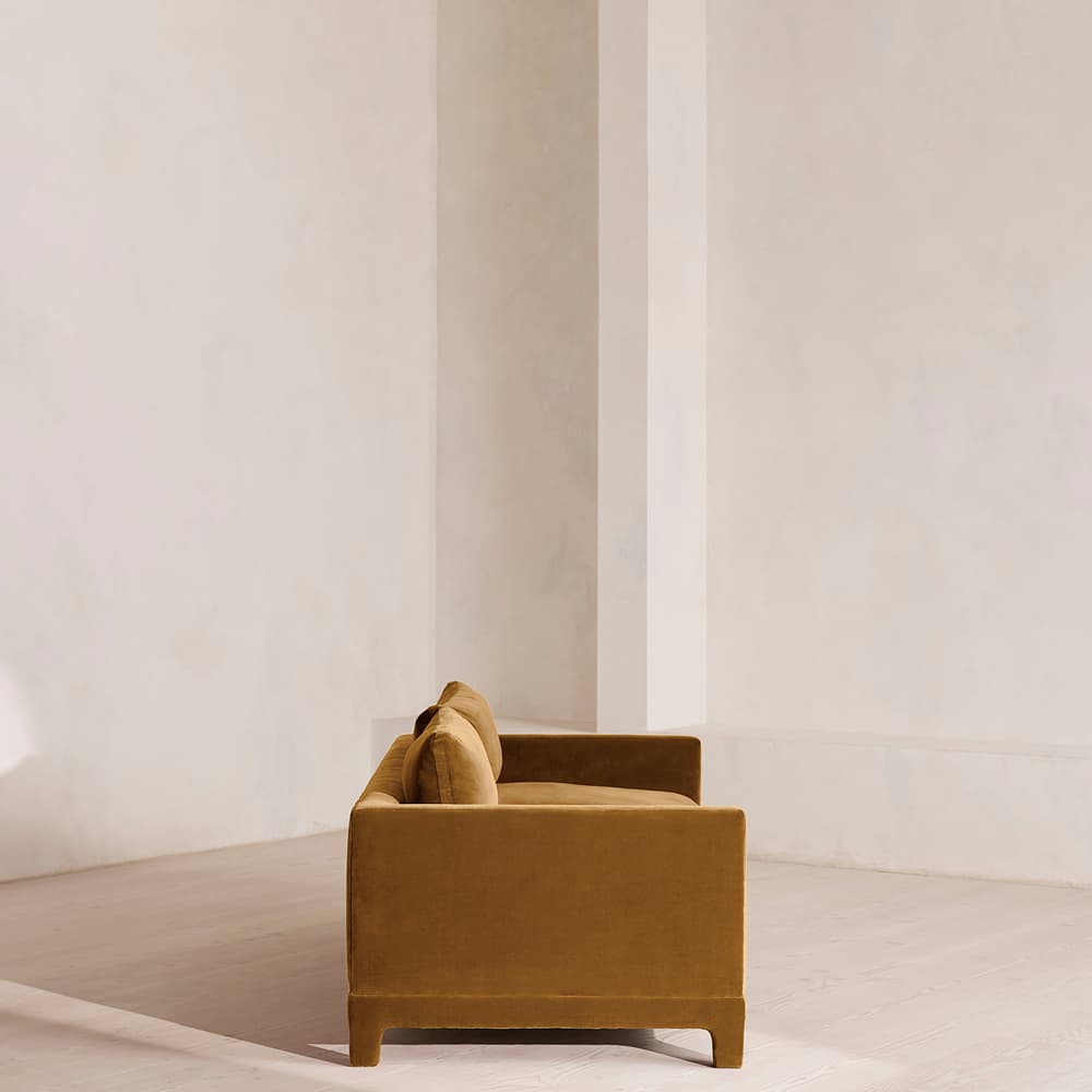 Ashford Three Seater Sofa - Velvet - Mustard - Images - Image 3