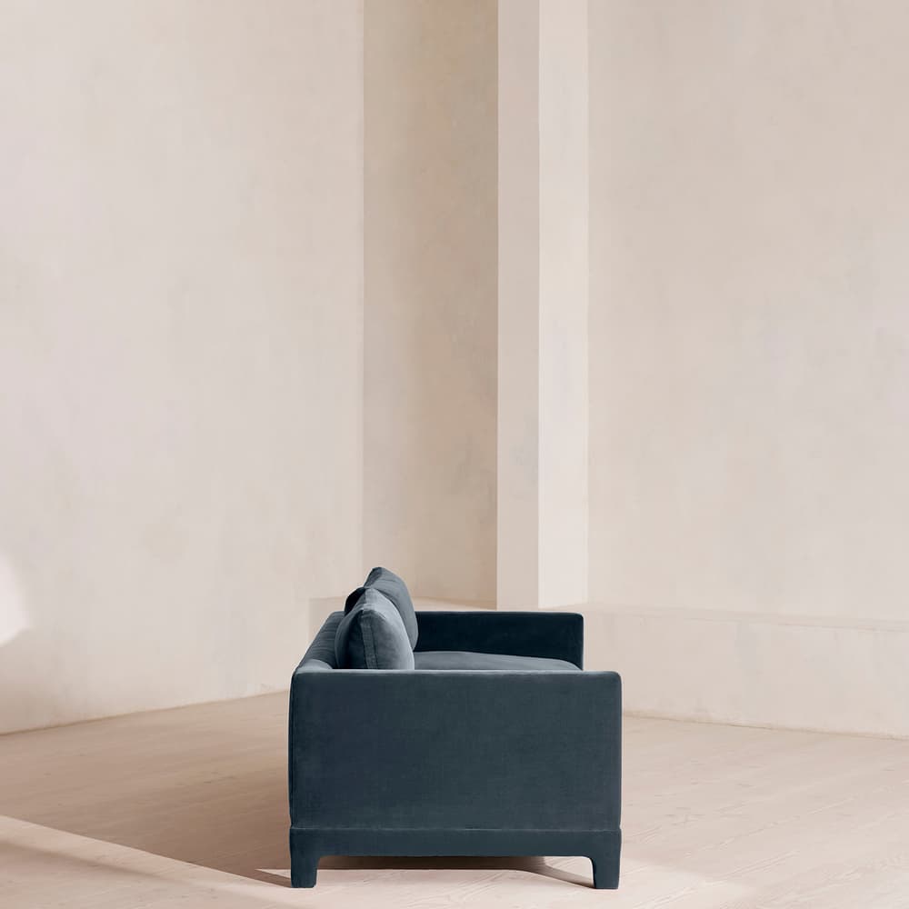 Ashford Three Seater Sofa - Velvet - Grey Blue - US - Images - Image 3