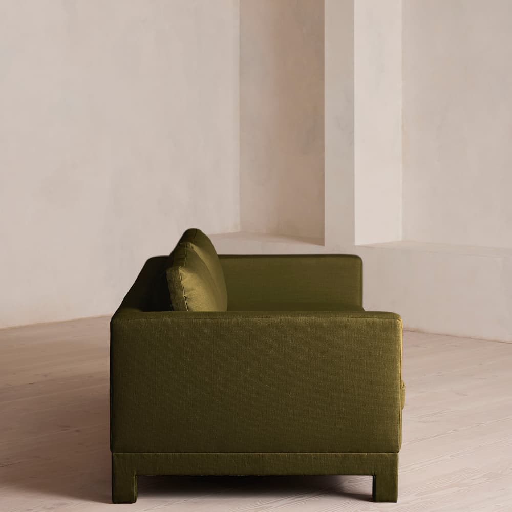 Ashford Three Seater Sofa - Linen - Olive - Images - Image 3