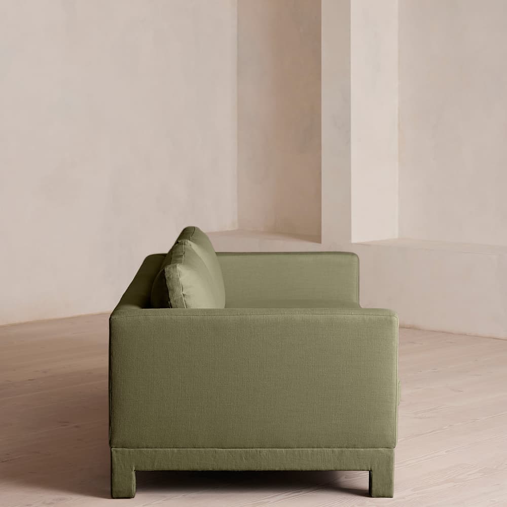 Ashford Three Seater Sofa - Linen - Sage - Images - Image 3