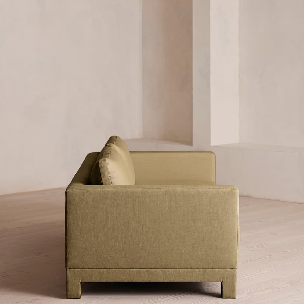 Ashford Three Seater Sofa - Linen - Wheat - Images - Image 3