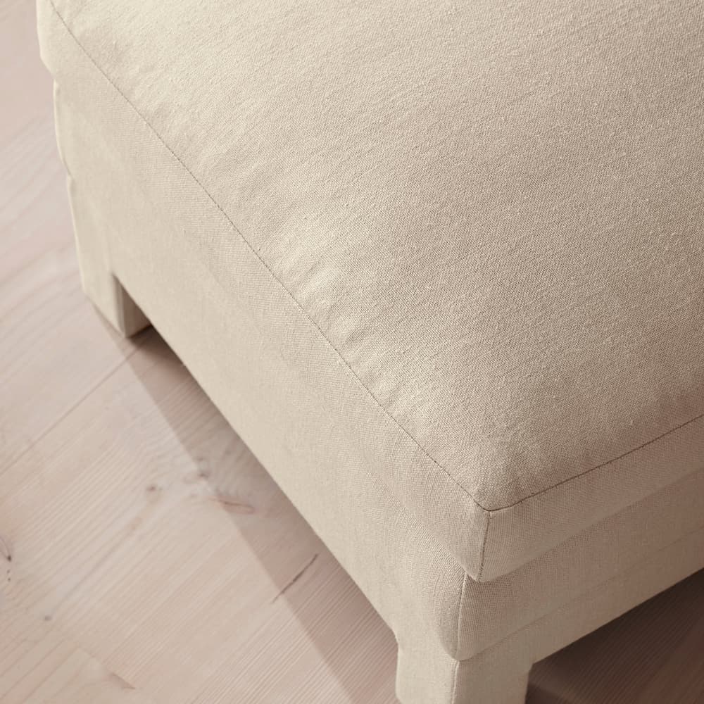 Ashford Ottoman - Linen - Bisque - Images - Image 3