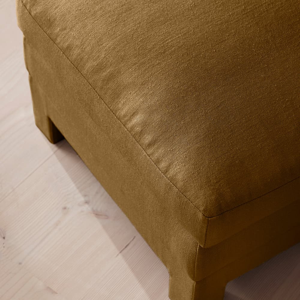 Ashford Ottoman - Linen - Ochre - Images - Image 3
