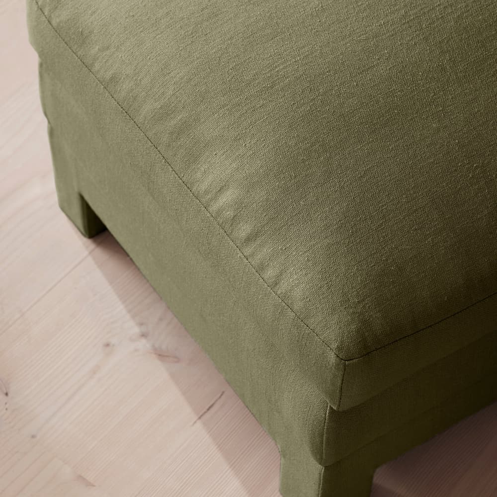 Ashford Ottoman - Linen - Sage - Images - Image 3