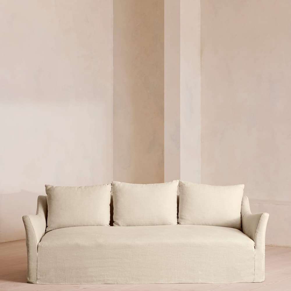 Roma Three Seater Sofa - Linen - Bisque - US - Listing - Image 3