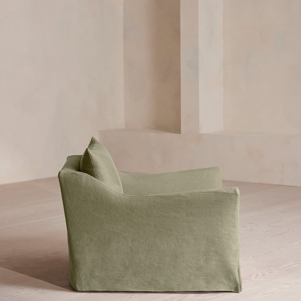 Roma Loveseat - Linen - Sage - US - Images - Image 3
