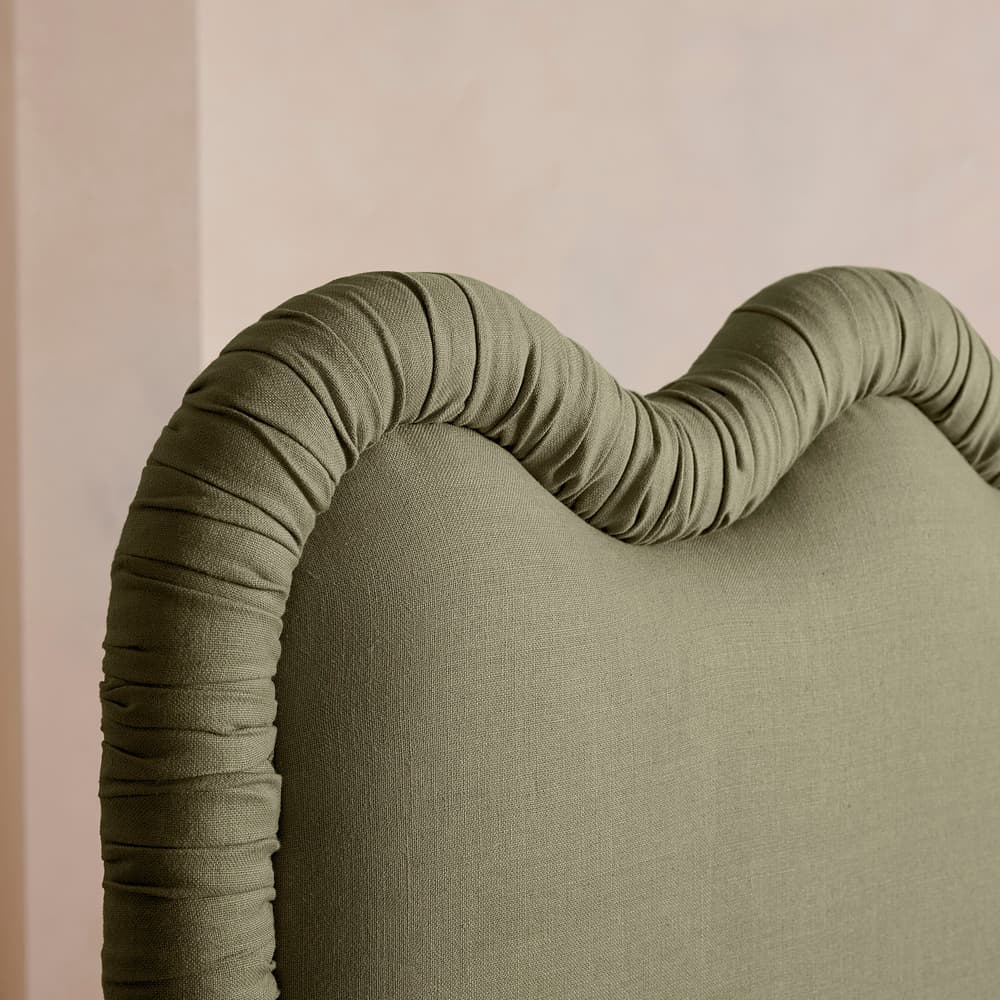 Tristan Bed - King - Linen - Sage - Images - Image 3