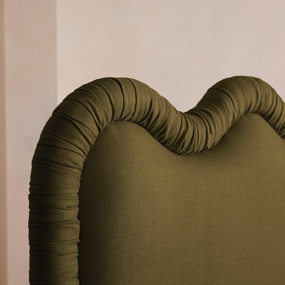 Tristan Bed - Queen - Linen - Olive - US - Images - Image 3