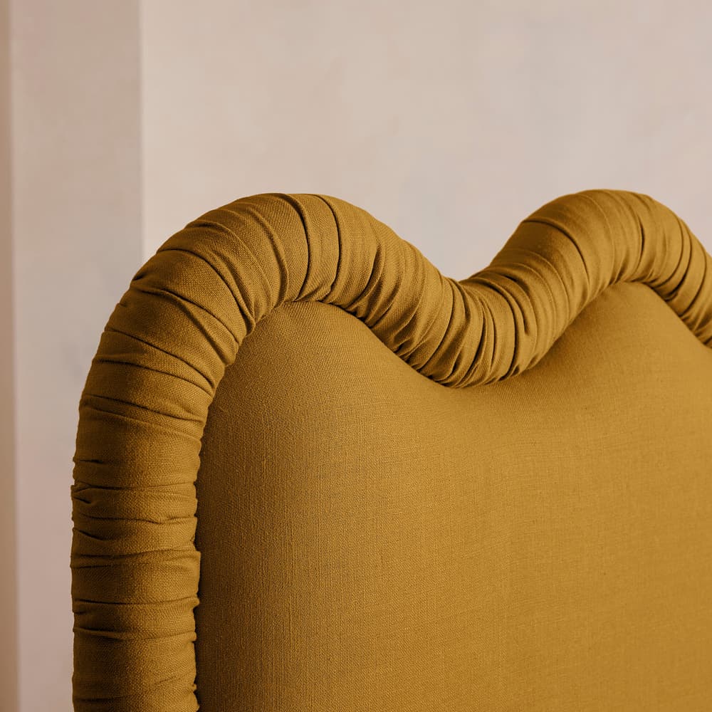 Tristan Bed - King - Linen - Turmeric - UK - Images - Image 3