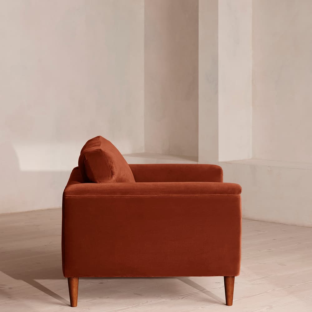 Reya Loveseat - Velvet - Rust - US - Images - Image 3