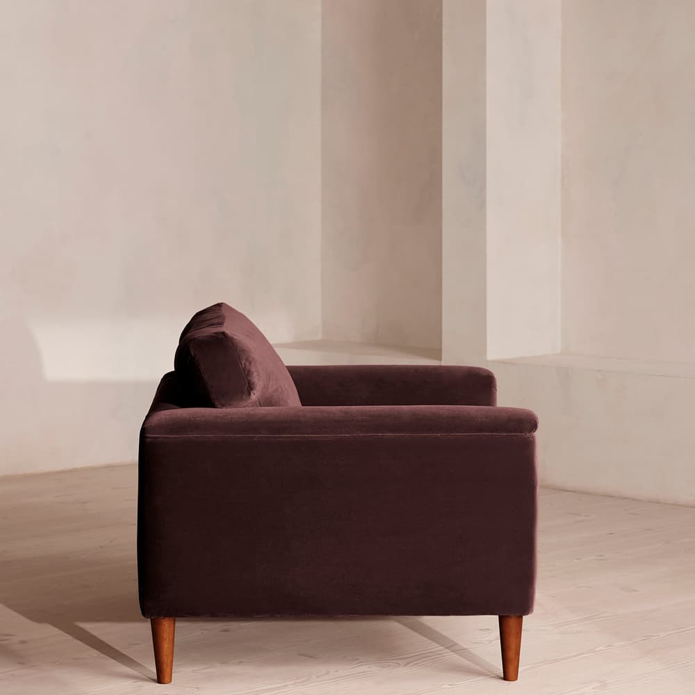 Reya Loveseat - Velvet - Aubergine - UK - Images - Image 3
