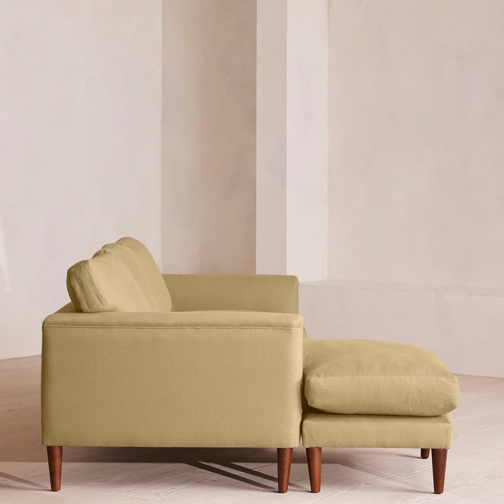 Reya Chaise-end Sofa - Linen - Wheat - Images - Image 3