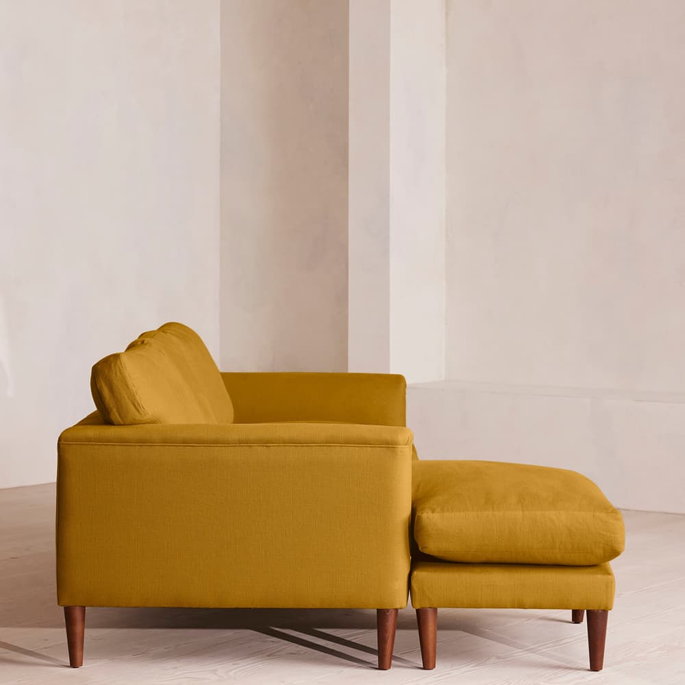 Reya Chaise-End Sofa - Linen - Turmeric - UK - Images - Image 3
