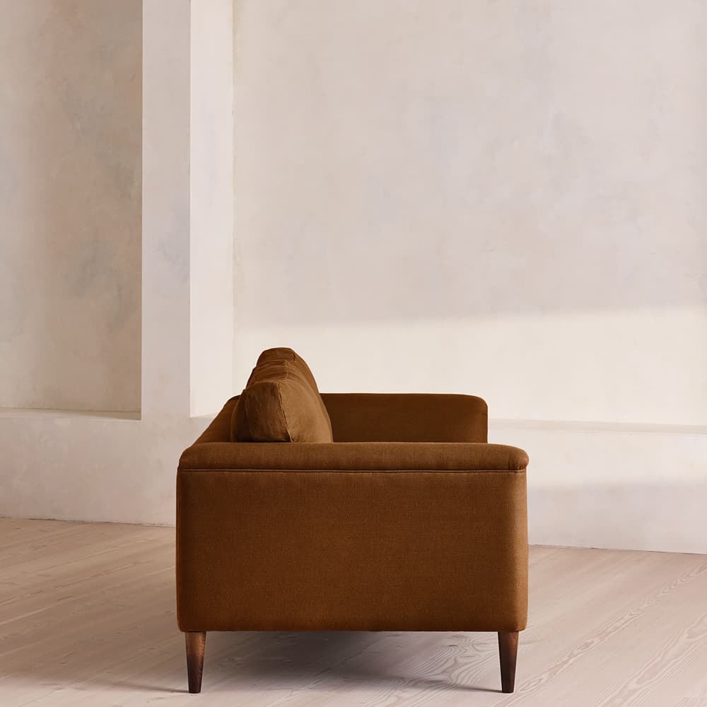 Reya Three Seater Sofa - Linen - Terracotta - US - Images - Image 3