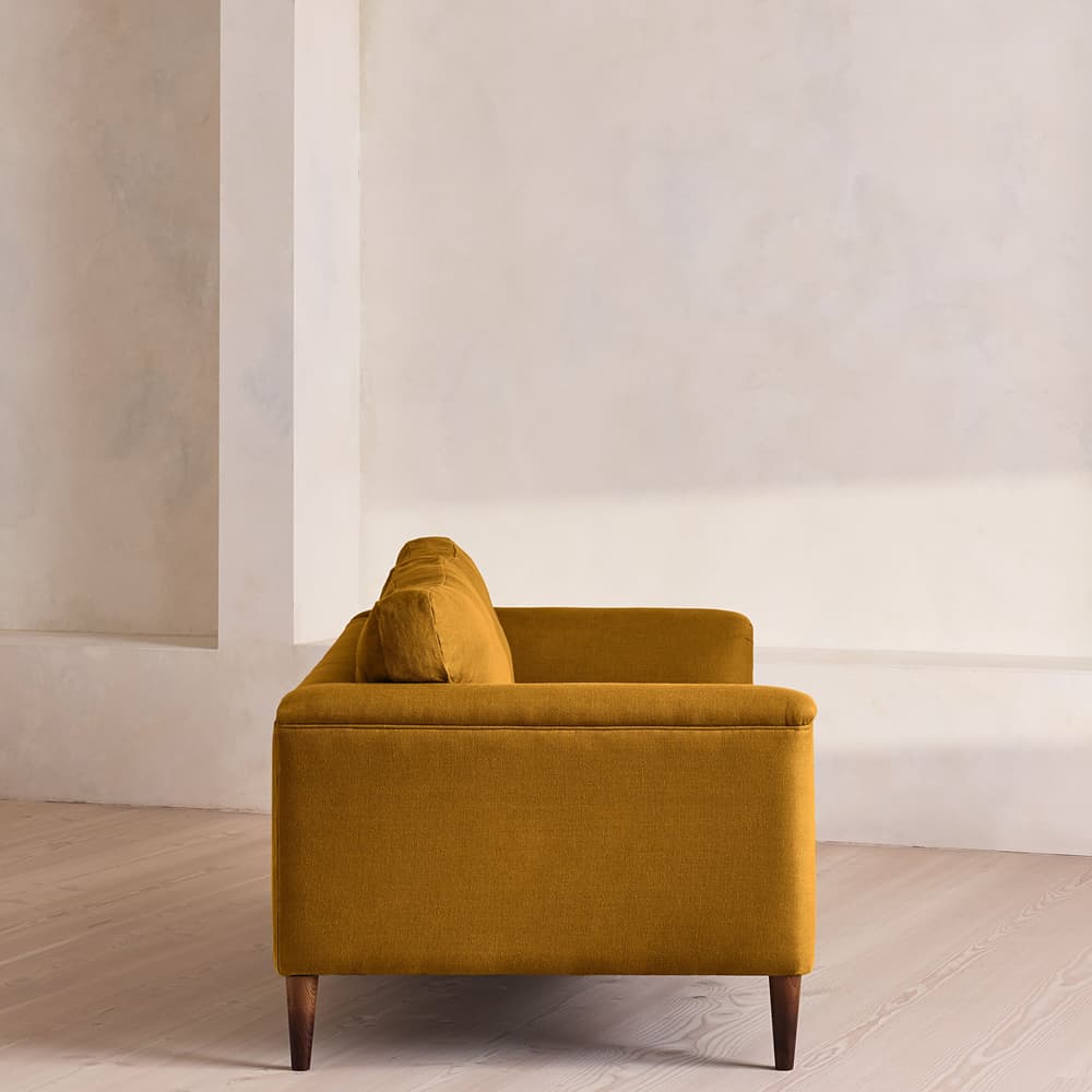 Reya Three Seater Sofa - Linen - Turmeric - UK - Images - Image 3