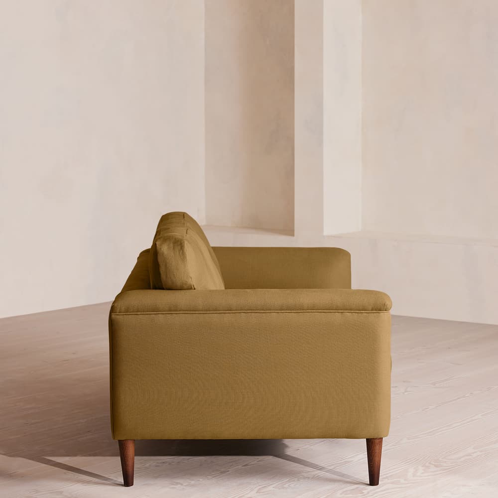 Reya Two Seater Sofa - Linen - Ochre - US - Images - Image 3