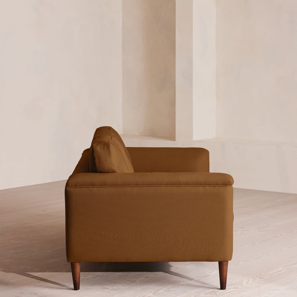 Reya Two Seater Sofa - Linen - Terracotta - US - Images - Image 3