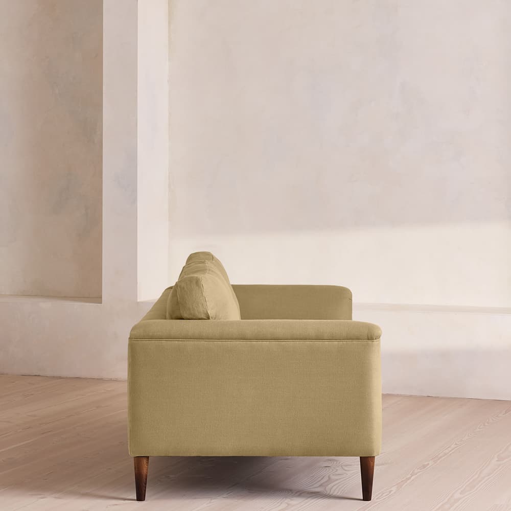 Reya Three Seater Sofa - Linen - Wheat - Images - Image 3