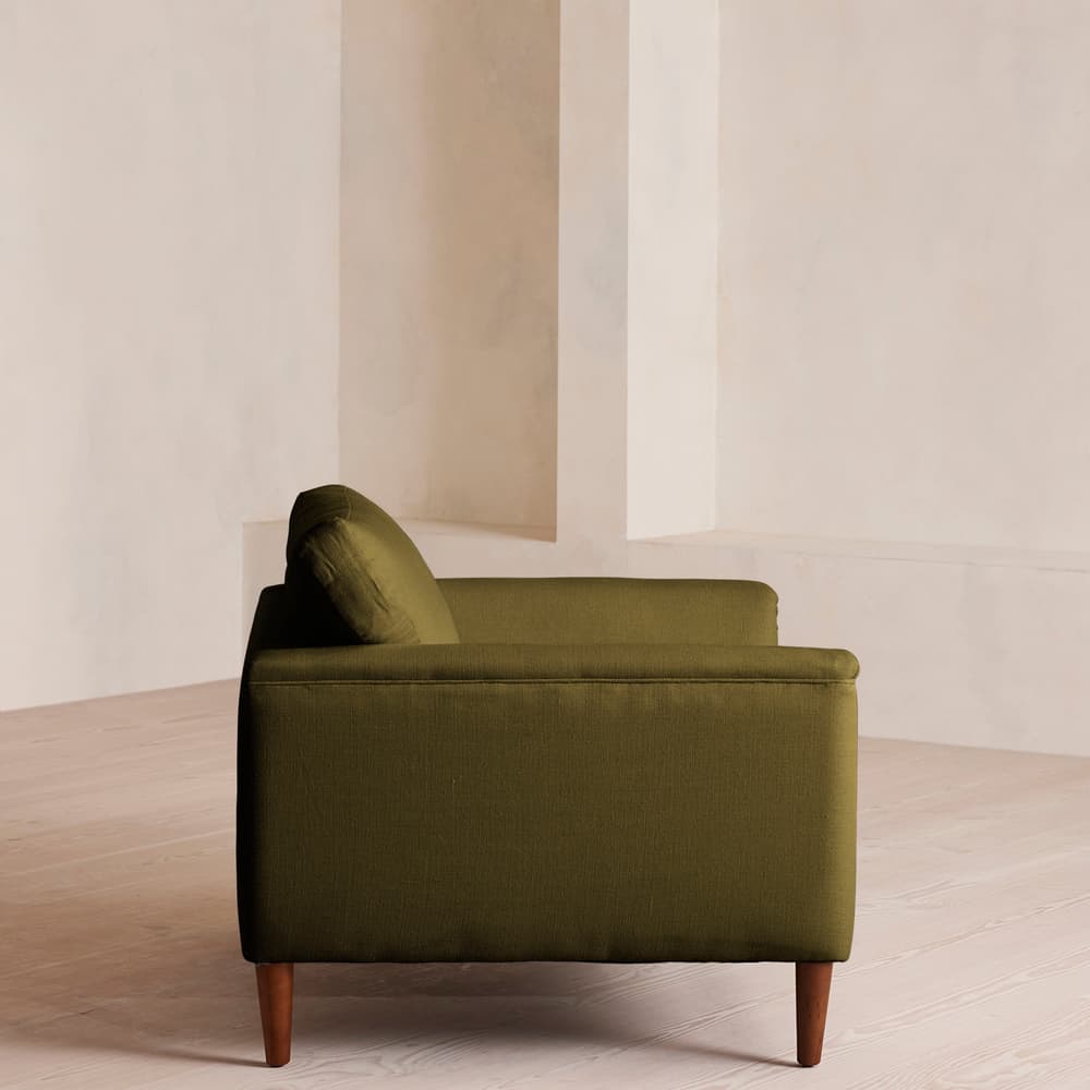 Reya Loveseat - Linen - Olive - Images - Image 3