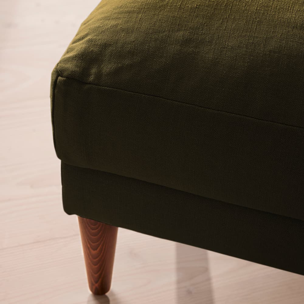 Reya Ottoman - Linen - Olive - US - Images - Image 3