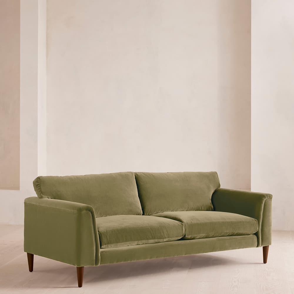 Reya Three Seater Sofa - Velvet - Lichen - Listing - Image 3