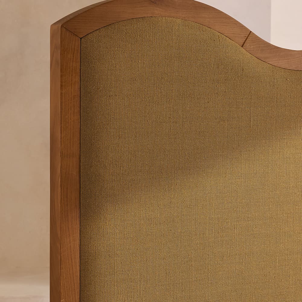 Aubrey Bed - King - Linen - Ochre - Images - Image 3