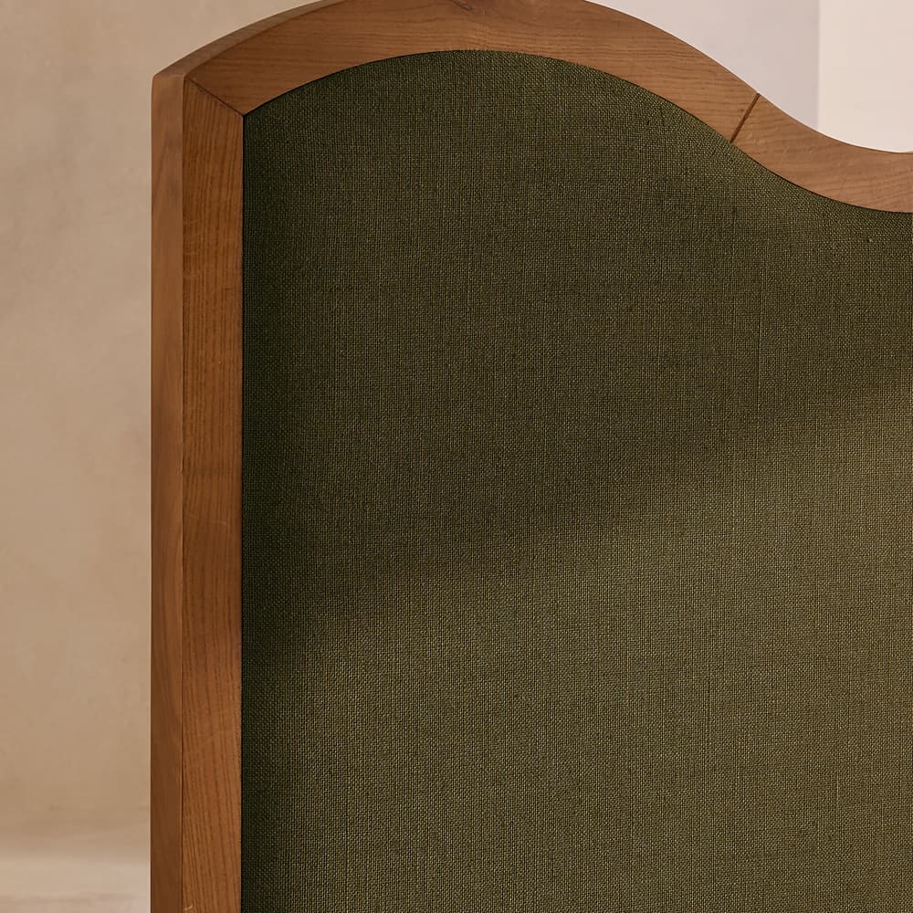 Aubrey Bed - King - Linen - Olive - Images - Image 3