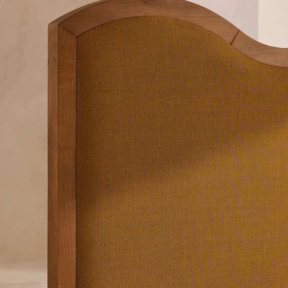 Aubrey Bed - King - Linen - Turmeric - UK - Images - Image 3