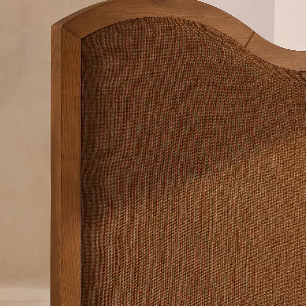 Aubrey Bed - King - Linen - Terracotta - UK - Images - Image 3