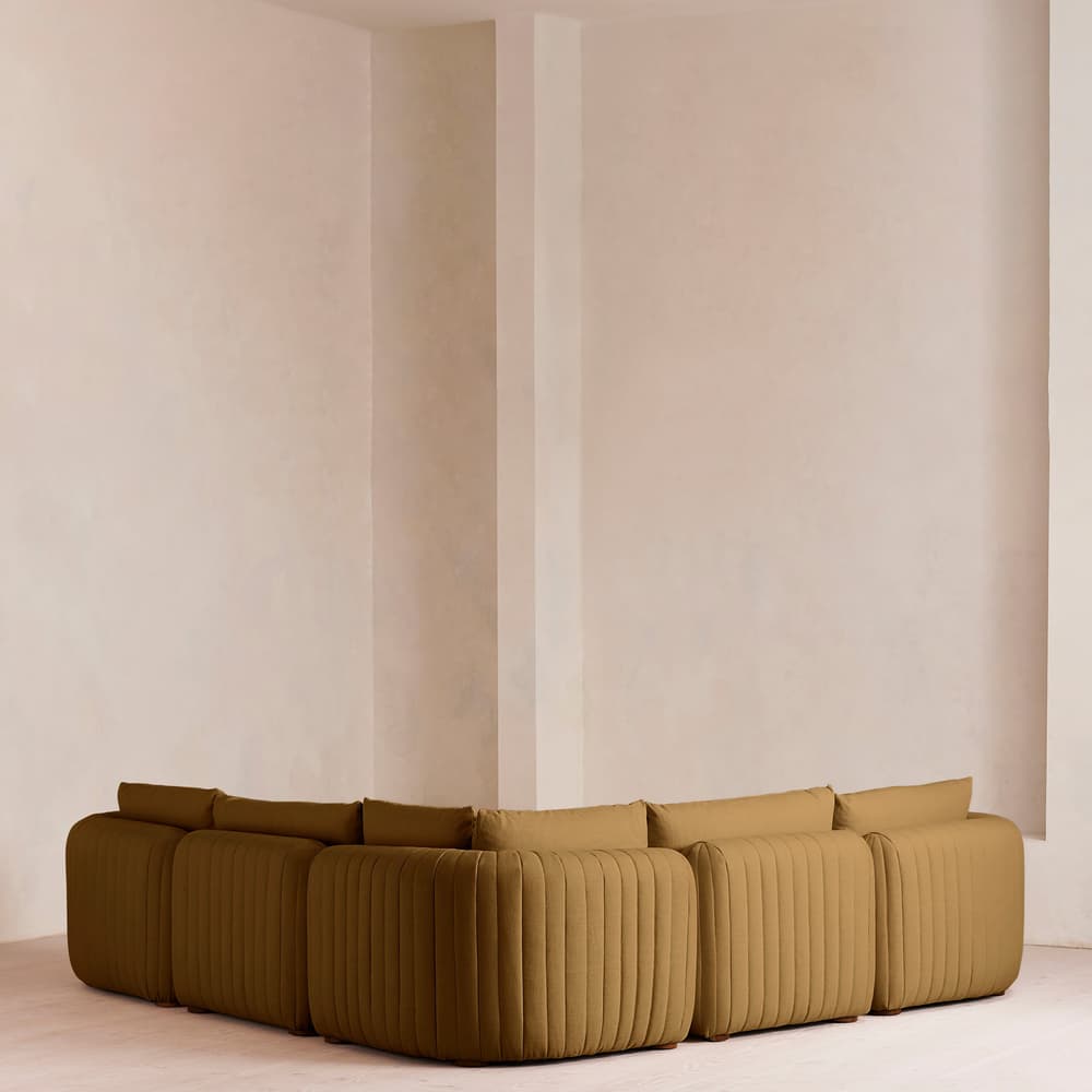 Vivienne Deeper Sit Modular Sofa - Corner Sofa - Linen - Ochre - Images - Image 3