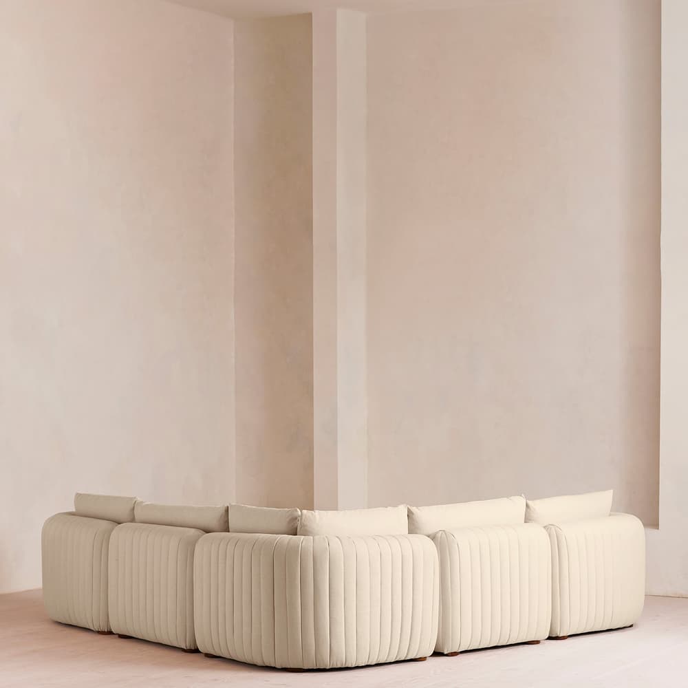 Vivienne Sectional Corner Sofa - Linen - Bisque - US - Images - Image 3